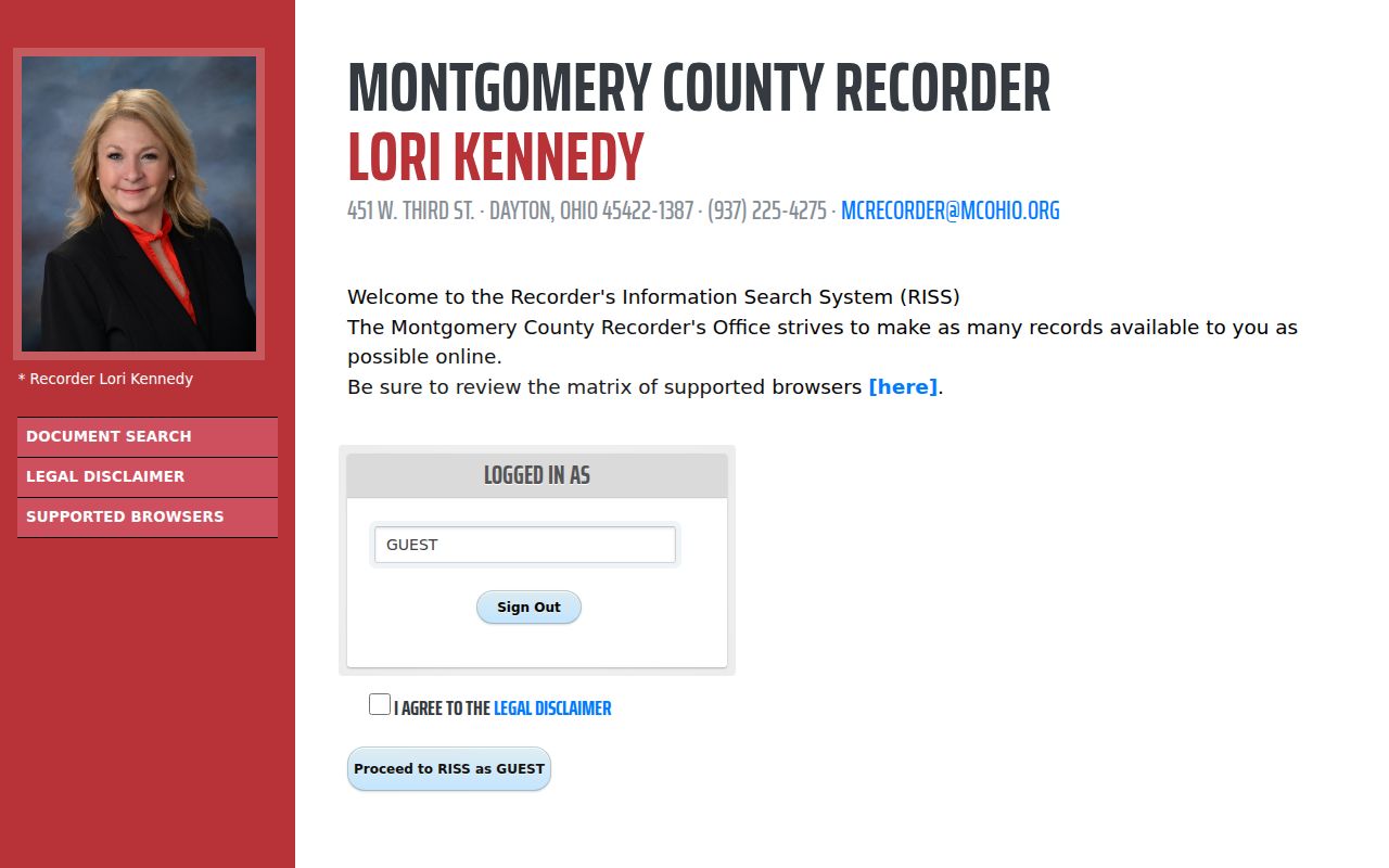 Centerville residents directory Recorder RISS name search